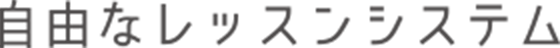 自由なレッスンシステム